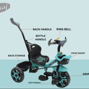 green colour tricycle for kids, green color