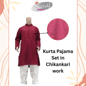 Premium Kurta Pajama Set with Chikankari Embroidery