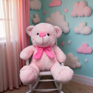 Soft Pink Teddy Bear for Kids medium-sized plush gift